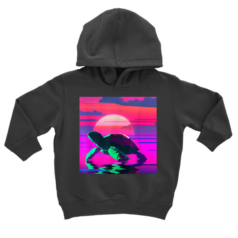 Beach Sunset Tortoise Painted Alligator Snapping Turtle T Shirt Toddler Hoodie by pulsemh | Artistshot