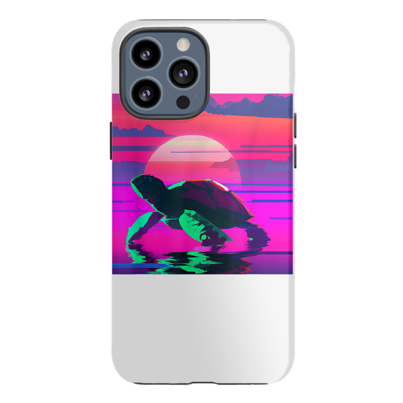 Beach Sunset Tortoise Painted Alligator Snapping Turtle T Shirt Iphone 13 Pro Max Case | Artistshot