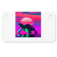 Beach Sunset Tortoise Painted Alligator Snapping Turtle T Shirt Motorcycle License Plate | Artistshot