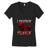 Destroy Silence Women's V-neck T-shirt | Artistshot