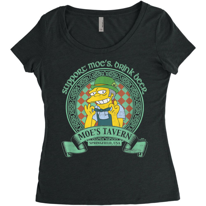 The Simpsons St. Patrick's Day Support Moe's, Drink Beer V2 T Shirt Women's Triblend Scoop T-shirt by chomibe | Artistshot