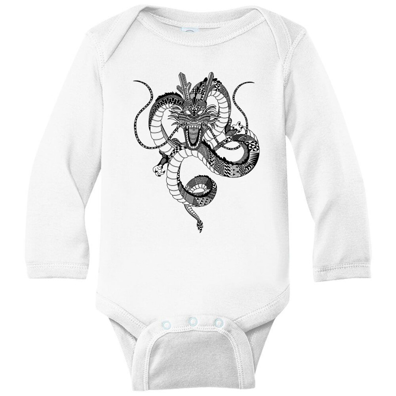 Aztec Shenron Png Long Sleeve Baby Bodysuit by NemiMakeit | Artistshot