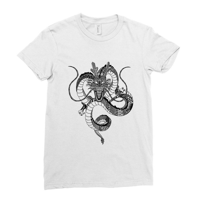 Aztec Shenron Png Ladies Fitted T-Shirt by NemiMakeit | Artistshot