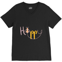 Happy Bee,happy Happy Bee V-neck Tee | Artistshot