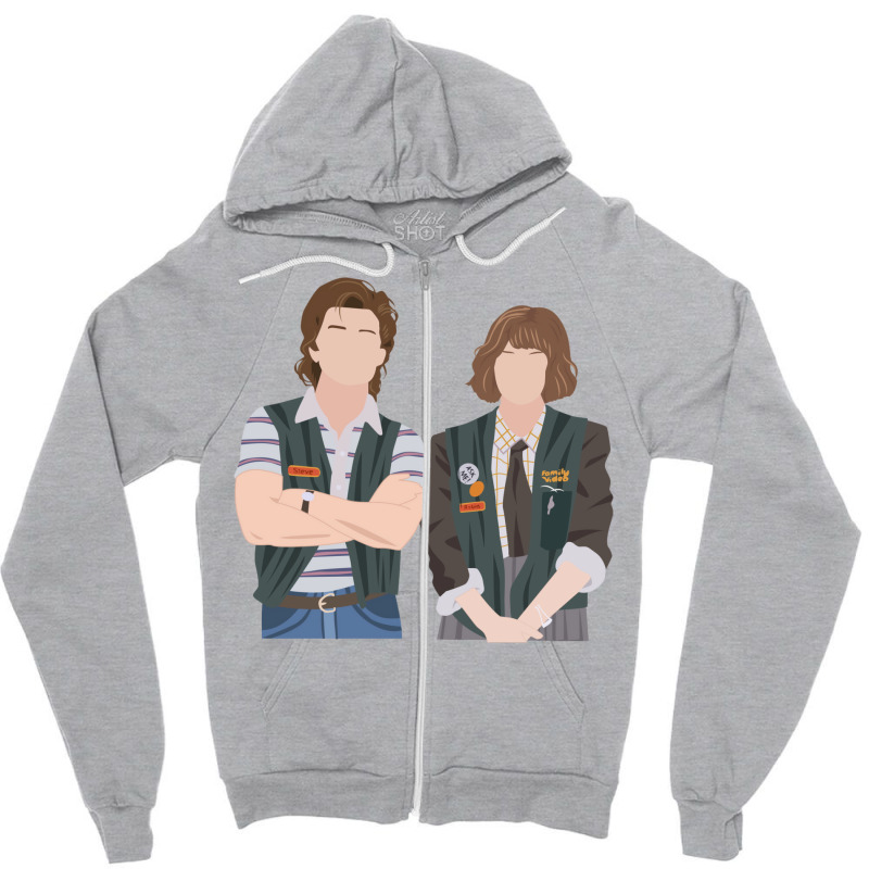 Robin And Steve Zipper Hoodie by veikkaikeogue | Artistshot