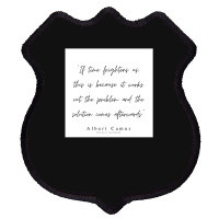 Albert Camus Quotes Minimalist Line Quote Shield Patch | Artistshot