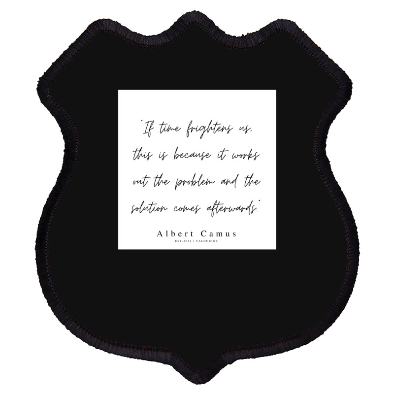 Albert Camus Quotes Minimalist Line Quote Shield Patch | Artistshot