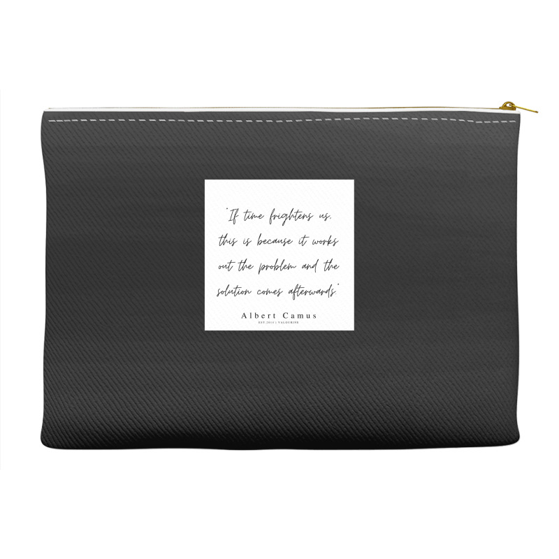 Albert Camus Quotes Minimalist Line Quote Accessory Pouches | Artistshot