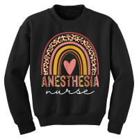 Anesthesia Nurse Rainbow Leopard Anesthetist Nurse Birthday T Shirt Youth Sweatshirt | Artistshot