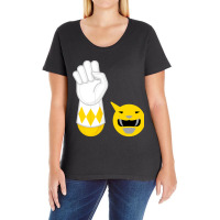 Limited Edition Yellow Ranger Hand-power Ladies Curvy T-shirt | Artistshot