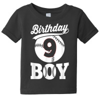 Baseball Ninth 9th Birthday Boy Natal Day T Shirt Baby Tee | Artistshot