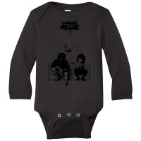 Feeding The Pigeons (black) Long Sleeve Baby Bodysuit | Artistshot