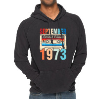 Classic Birthday Born In September 1973 Ltd Edition 49 Years Vintage Hoodie | Artistshot