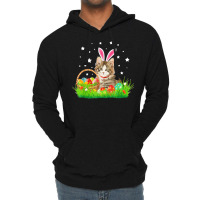 Easter Day T  Shirt Cute Cat Pet Hunting Egg Tree Bunny Easter Day T Lightweight Hoodie | Artistshot