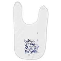 Galaxy, Handwriting, Calligraphy, Inspirational Quotes, Lights, Hand L Baby Bibs | Artistshot