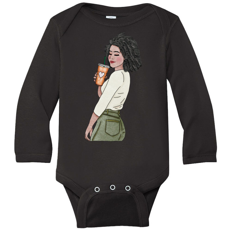 Limited Edition Coffee Girl (3) Long Sleeve Baby Bodysuit by michaelyounger19 | Artistshot