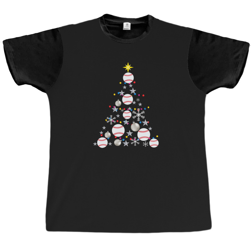 Baseball Baseball Christmas Tree Christmas Lights Baseball Pajama 109 Graphic T-shirt by Irena D Good | Artistshot