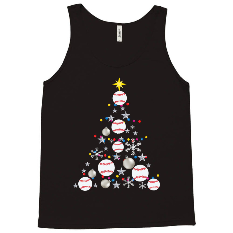 Baseball Baseball Christmas Tree Christmas Lights Baseball Pajama 109 Tank Top by Irena D Good | Artistshot