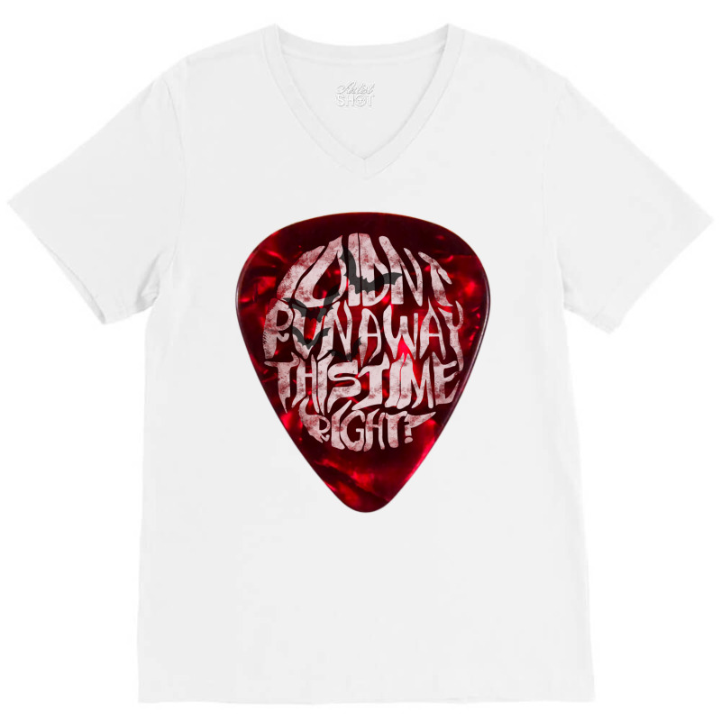 I Didn’t Run Away This Time Right   Em 4 V-Neck Tee by isaquerahjiao | Artistshot