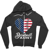 Baseball Coach Aunt Mothers Day Baseball Zipper Hoodie | Artistshot