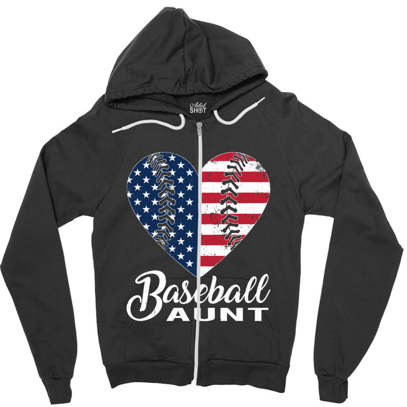 Baseball Coach Aunt Mothers Day Baseball Zipper Hoodie by Irena D Good | Artistshot