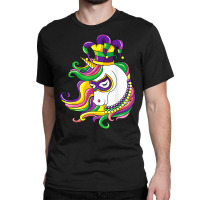 Jester Rainbow Unicorn Design Mardi Gras Mask Costume T Shirt Classic T-shirt | Artistshot