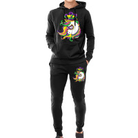 Jester Rainbow Unicorn Design Mardi Gras Mask Costume T Shirt Hoodie & Jogger Set | Artistshot