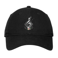 Cut Music Notes Clef Teacher Adjustable Cap | Artistshot