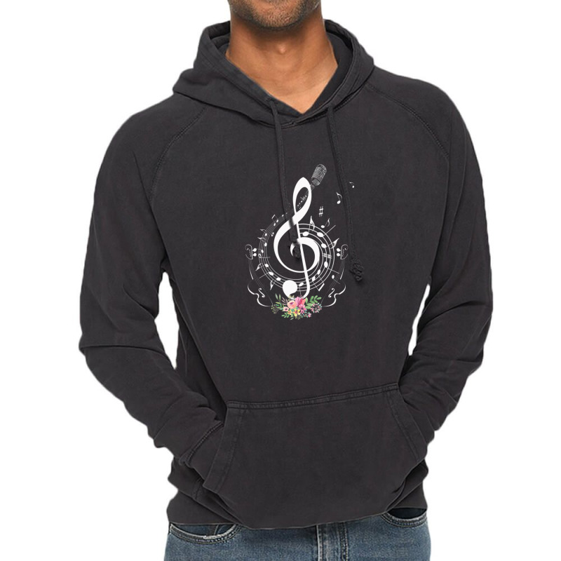 Cut Music Notes Clef Teacher Vintage Hoodie by PatrickTBrooks | Artistshot