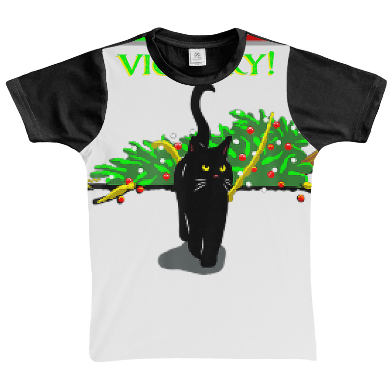 Black Cat Vs Christmas Ree Retro Video Fighting Game Funny T Shirt Graphic Youth T-shirt by simonettemjnn | Artistshot