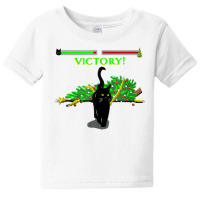 Black Cat Vs Christmas Ree Retro Video Fighting Game Funny T Shirt Baby Tee | Artistshot