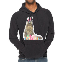 Easter Day T  Shirt Easter Cat Maine Coon With Bunny Ears & Eggs Gift Vintage Hoodie | Artistshot