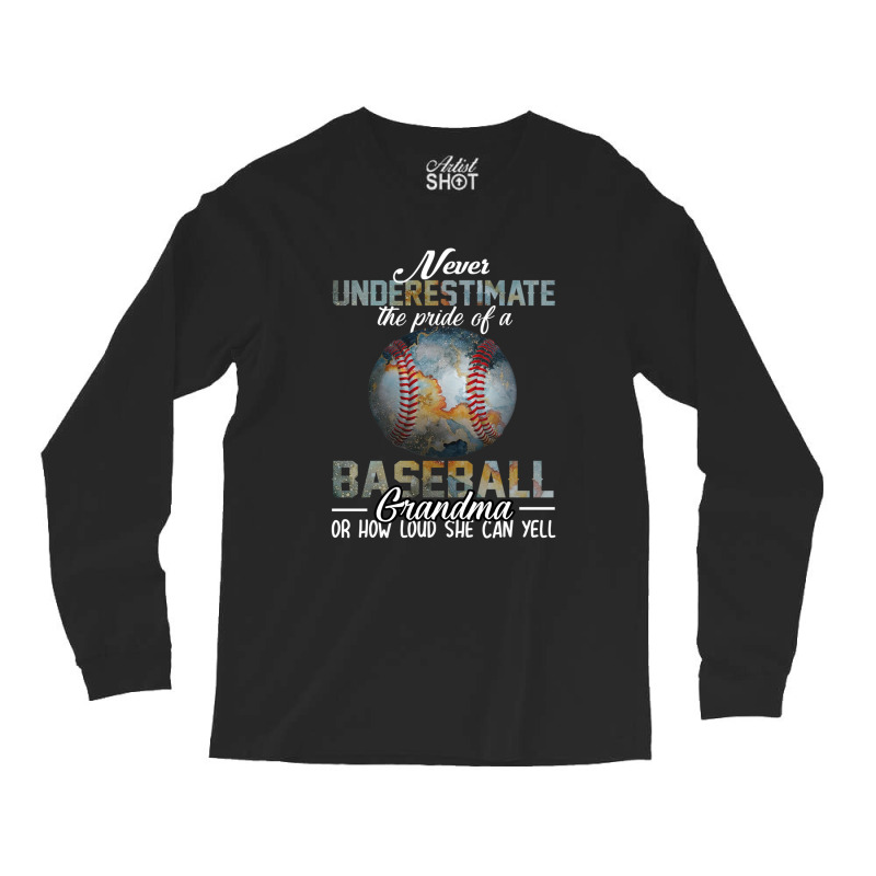 Baseball Coach The Pride Of A Baseball Grandma Baseball Long Sleeve Shirts by Irena D Good | Artistshot