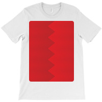 Vertical Stripes Red Zigzag Abstract Pattern T-shirt | Artistshot