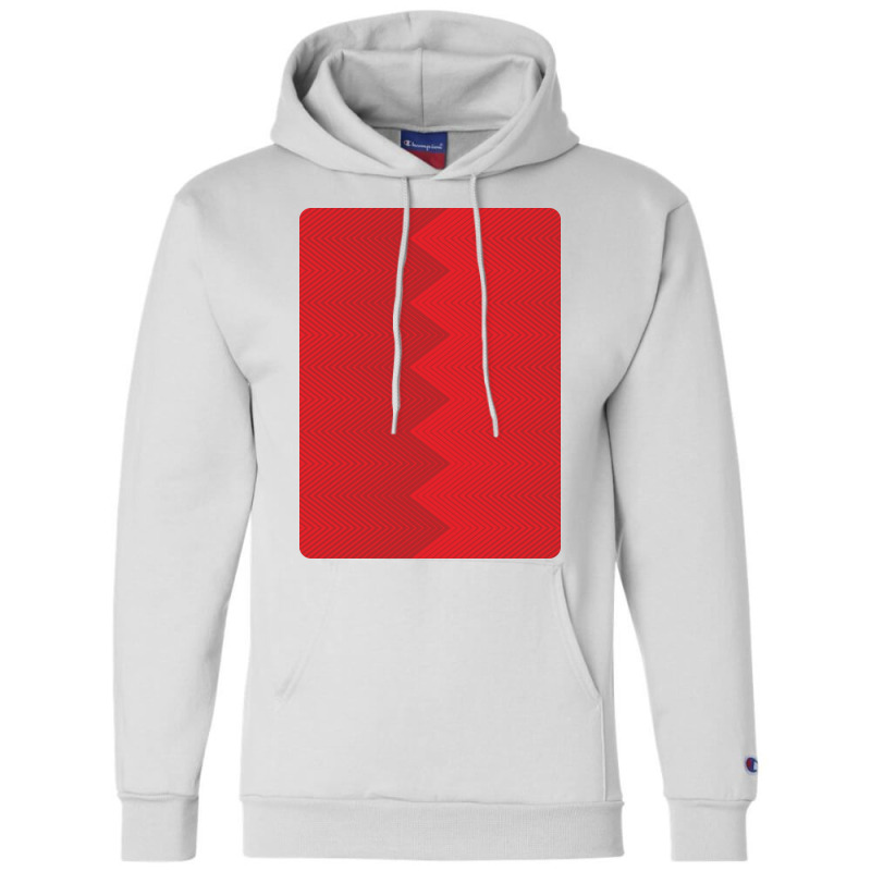 Vertical Stripes Red Zigzag Abstract Pattern Champion Hoodie | Artistshot