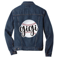 Baseball Gigi Baseball Fan Proud Baseball Grandma Gigi Men Denim Jacket | Artistshot