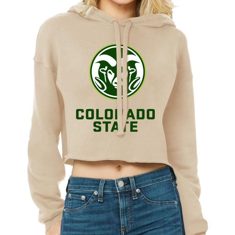 Colorado State Cropped Hoodie by Paula M Koontz | Artistshot