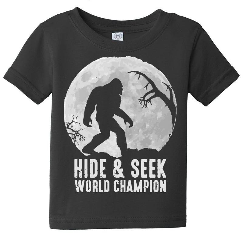 Bigfoot T  Shirt Retro Bigfoot Hide & Seek World Champion 10 Baby Tee by ryan41603 | Artistshot