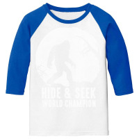 Bigfoot T  Shirt Retro Bigfoot Hide & Seek World Champion 10 Youth 3/4 Sleeve | Artistshot