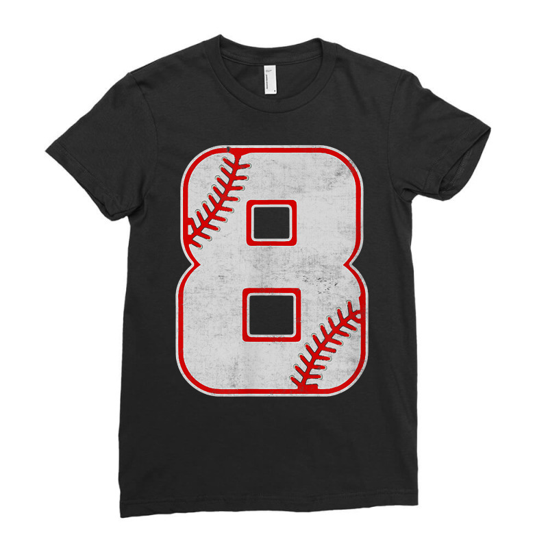 Baseball 8th Birthday Boy Natal Day T Shirt Ladies Fitted T-Shirt by latodorjnb | Artistshot