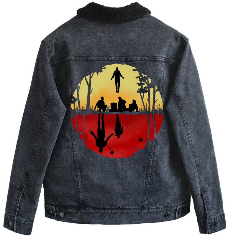 Parallel Max Vecna Scene Unisex Sherpa-Lined Denim Jacket by plakajkatiiel | Artistshot