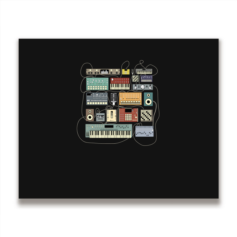 Electronic Musician Synthesizer And Drum Machine Dj 1 Metal Print Horizontal | Artistshot