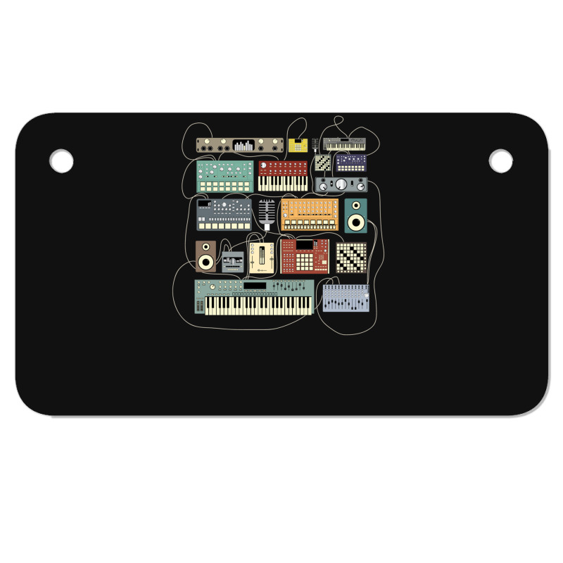 Electronic Musician Synthesizer And Drum Machine Dj 1 Motorcycle License Plate | Artistshot