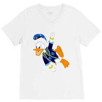 Angry Donald V-neck Tee | Artistshot