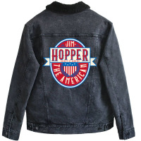 Sheriff Hopper   The American   Label Unisex Sherpa-lined Denim Jacket | Artistshot