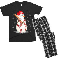 Baseball Sports Baseball Snowman Snowflakes Baseball Bat Christmas Men's T-shirt Pajama Set | Artistshot