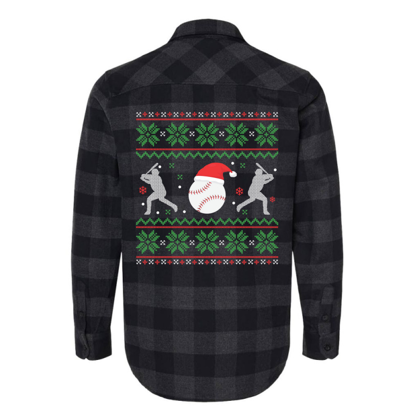 Baseball Ugly Christmas Sweater Funny Xmas Baseball Flannel Shirt by Irena D Good | Artistshot