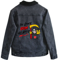 Trending When It's Grim Be The Grim Reaper - Funny Unisex Sherpa-lined Denim Jacket | Artistshot