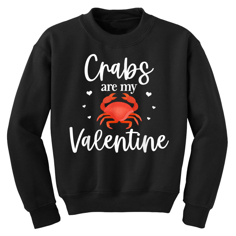 Crab Valentines Day Design For Crab Lover Cool Crustacean T Shirt Youth Sweatshirt | Artistshot