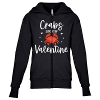 Crab Valentines Day Design For Crab Lover Cool Crustacean T Shirt Youth Zipper Hoodie | Artistshot